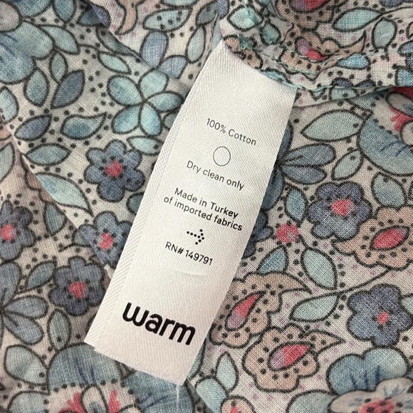 Warm Brand Women’s Floral Peasant Blouse Size 2 - Picture 4 of 6